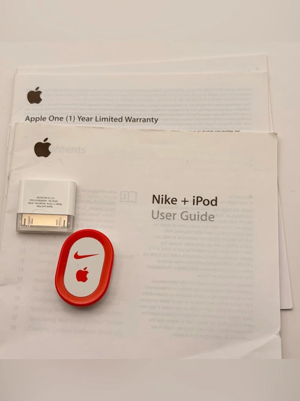 Nike+iPod Sport Kit Pack for iPod Nano & Nike Shoes, With Manuals